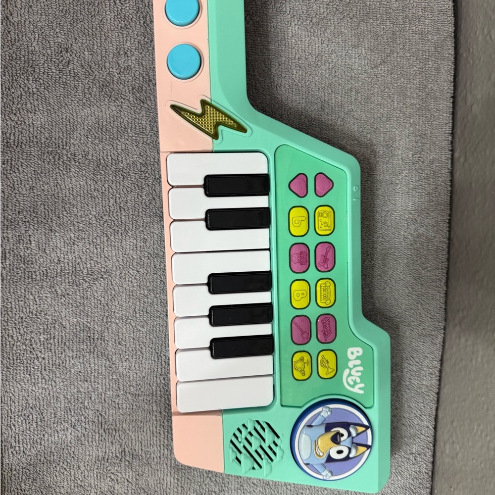 VTech Bluey Bluey's Keytar Keyboard Baby Toy Learning Guitar Piano - WORKING
